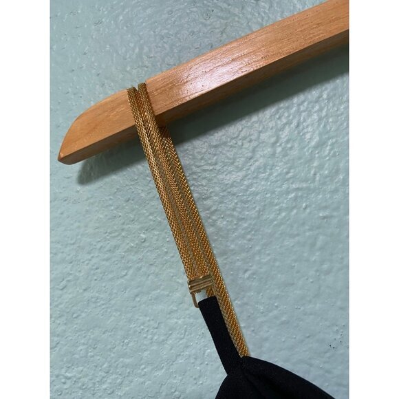 Vintage‎ Adrianna Papell Evening Black and Gold Dress Size 6 - Picture 4 of 10